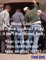 If the timing belt in a non-interference engine breaks, it just stops. An interference engine shares the same valve and piston air space, and if the belt breaks, it could be ruined.